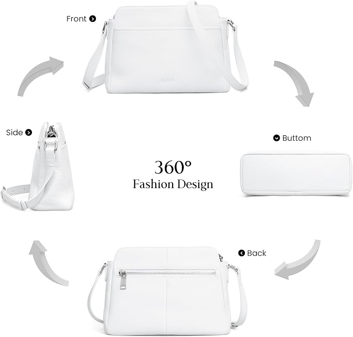 befen Anti-theft Crossbody Bag for Women Genuine Leather, Small Cross Body Shoulder Handbags with RFID Card Slots