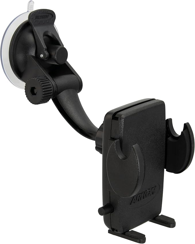 ARKON Windshield and Dash Car Phone Holder Mount for iPhone X 8 7 6S 6 Plus 8 7 6S 6 Galaxy Note Retail Black (SM415)