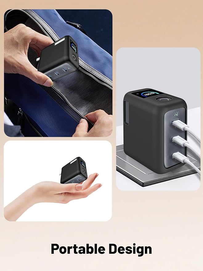 Silicone Protective Case for Anker Prime 160W USB-C Charger , Full-Body Protective Cover with Precise Cutout, Shockproof Dustproof Charging Block Protector Sleeve & Scratch-Resistant Sleeve (Black)