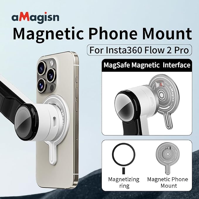 Magnetic Mount Adapter Accessories Compatible with Insta360 Flow 2 Pro Smartphone Gimbal Stabilizer (for Insta360 Flow 2 Pro)