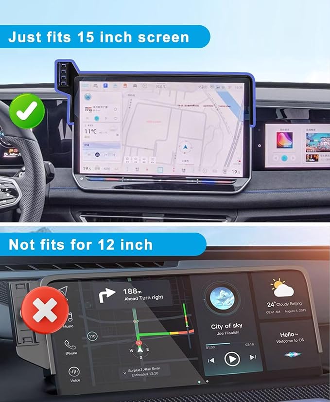 Car Phone Holder for 2025 VW/Volkswagen Tiguan Accessories Dash Mount Cell Phone Holder for 2025 Tiguan for Most Smartphones(15inch Screen)