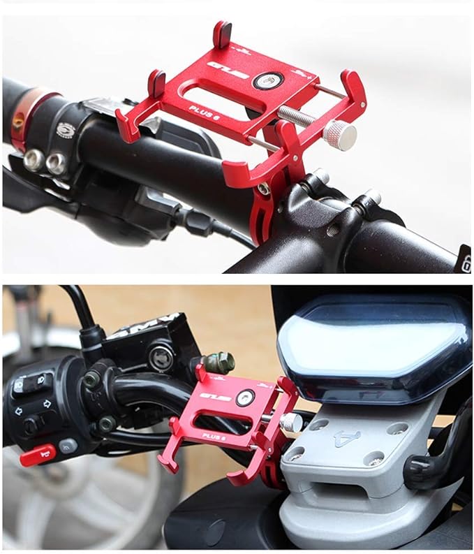 GUB Bike Phone Mount Holder, Aluminum Motorcycle Phone Holder Mount with 360° Rotation for iPhone 16 17 15 14 Pro Max Mini X XR Xs Plus, Samsung S25 S24 S22 4-7 Inch - Upgraded
