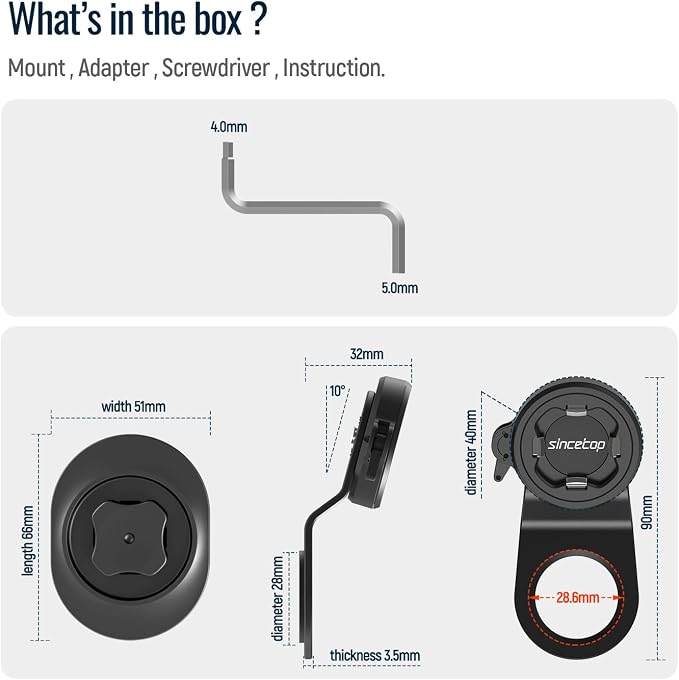 Bike Phone Mount,Mountain Bicycle Stem Cell Phone Holder,Universal Aluminum Handlebar Phone Clamp,MTB Road Bike Cycling Mobile Phone Clip,Quick Attach/Release 【Series C-2nd Gen】