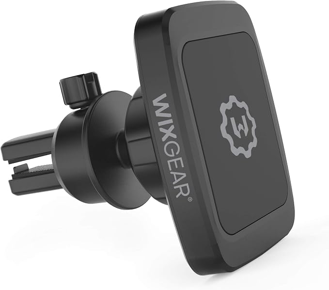 WixGear Magnetic Phone Car Mount, Universal Bite-Lock Air Vent Magnetic Phone Car Mount Holder, for Cell Phones with Swift-snap Technology