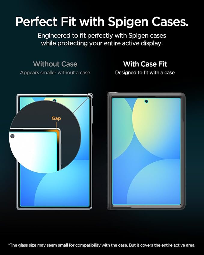 Spigen GlasTR EZ FIT Pro Screen Protector for Galaxy Z Fold 8 | 9H+ Tempered glass, Scratch resistance, Auto-align tray, Lab-tested 100% clarity, Original touch, Case-friendly, 2 Pack