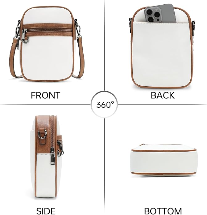 GEMIU Small Crossbody Bags for Women Trendy, Vegan Leather Cross Body Purse, Shoulder Cell Phone Purse with Built in Wallet