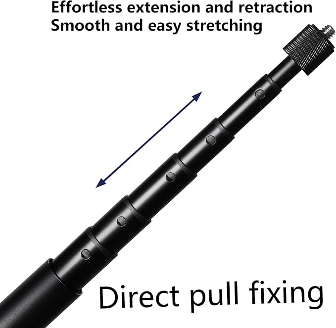 360 Selfie Stick Invisible Selfie Stick Straight Pull 23-120CM for Insta360 X5/X4/X3,for DJI osmo 360 Panoramic Camera,for Gopro