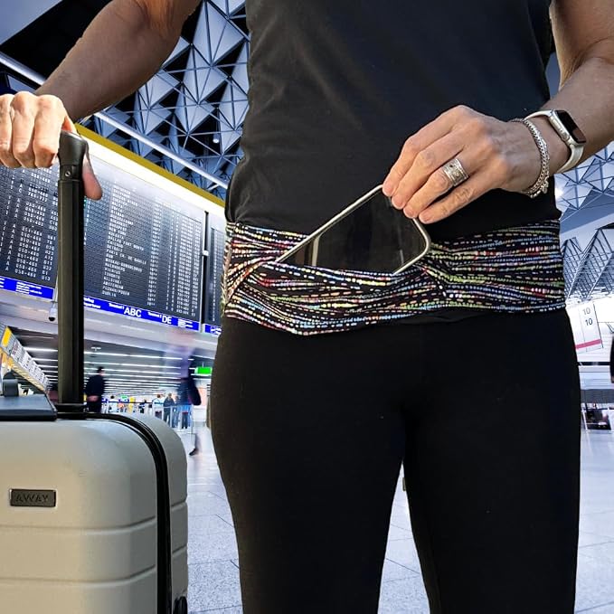 BANDI Pocketed Wraps β Running Waist Belt with Pockets for Phone, Money, Keys & Medical Devices | Secure, No-Bounce Travel & Fitness Belt, for Women and Men, USA Company