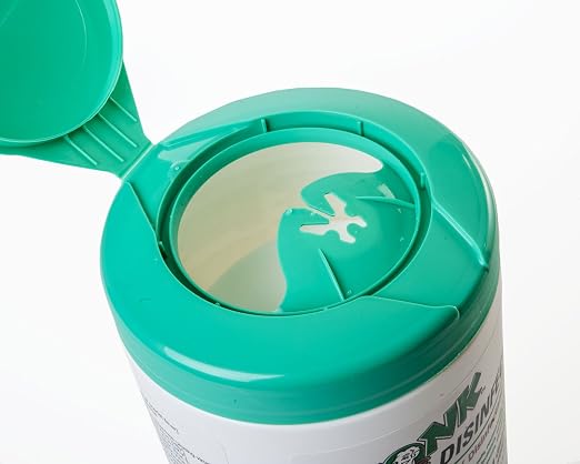 Monk Disinfectant Wipes, Large Lemon Breeze Fresh Scented Disinfectant Wipes, Value Pack Contains 12 Canisters of 80 Count, Perfect for Offices, Schools, Cycling, Kitchen, Yoga Mats and Other Surface
