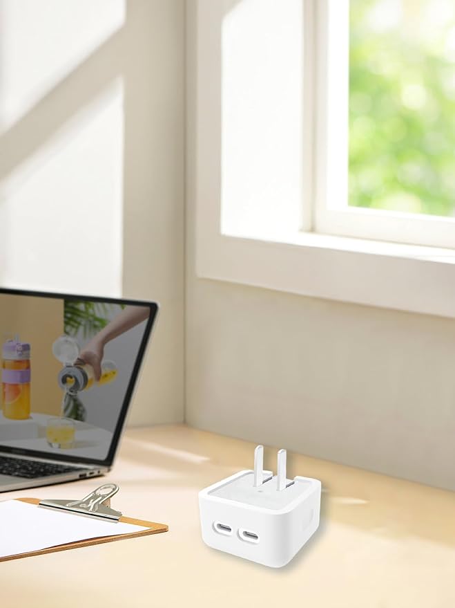 Case for Apple 35W Dual USB-C Port Compact Power Adapter, FJIASTB Kids-Friendly Soft Silicone Protective Cover, Shockproof (White)
