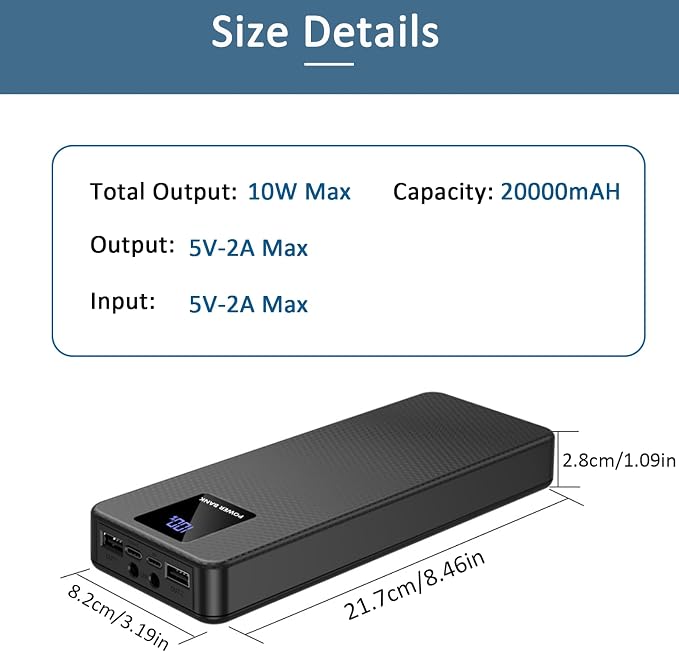 5V-2.1A Power 8 x 18650 Holder Organizer Batteries Box with 4 Interface Charging Cable Micro/Type-C/USB/IP Connector for Electronic DIY Holder DIY Bank Holder Case (Black)