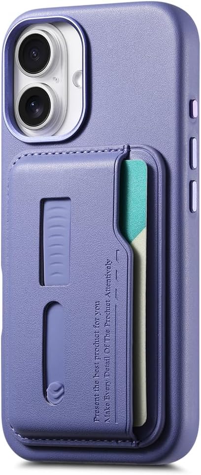 Wallet Case for iPhone 17 Pro Max/17 Pro/Air/17,Heavy Duty Protection Magnetic Detachable Card Holder 2 in 1 Protection Shockproof Phone Cover (17 Pro,Blue)