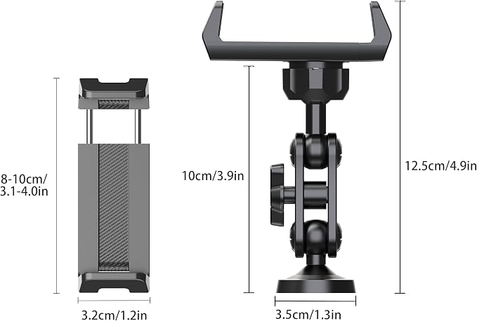 Magnetic Phone Holder |Gym Cart Series |360° Magnetic Phone Mount |Rotating Fitness Mount |Universal Metal Surface Compatibility|Accommodates 3.1"-4" Phones (Long-EU)