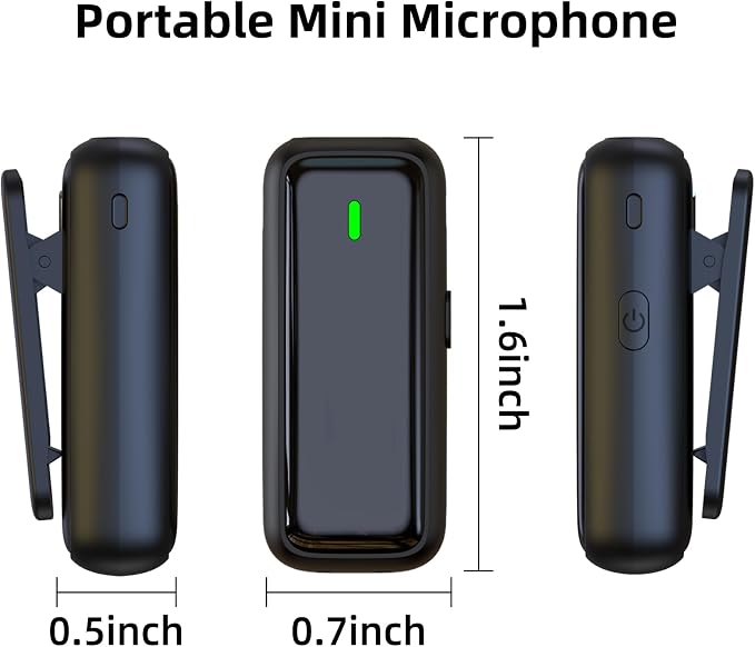 Wireless USB Microphone for PC Laptop iPhone 16/15 Android Phone - Noise Canceling Lapel Lavalier Mic with 24H Charging Case for Video Recording Vlog TikTok Podcast Live Streaming (USB & USBC)