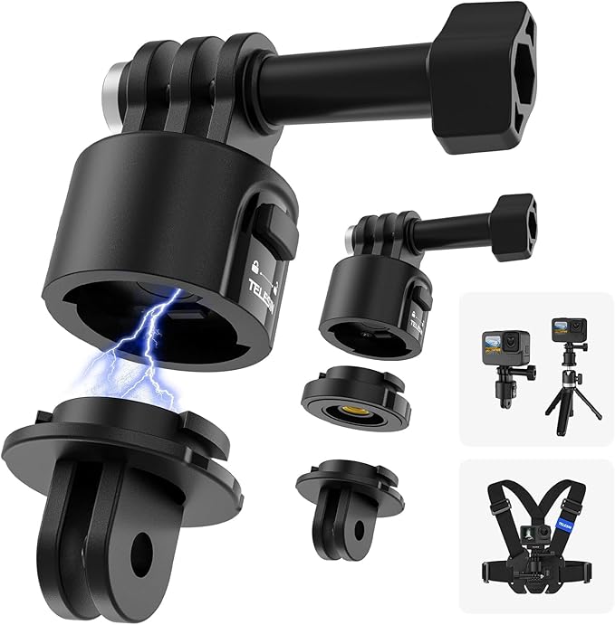 TELESIN 59in Long Selfie Stick Tripod for GoPro,360 Ball Joint Extension Pole Monopod Handle Grip for GoPro Max Hero 13 12 11 10 Insta360 X5 X4 Ace Pro DJI OSMO Namo 360 Action 6 5 Pro 4 Pocket 3 Xtra