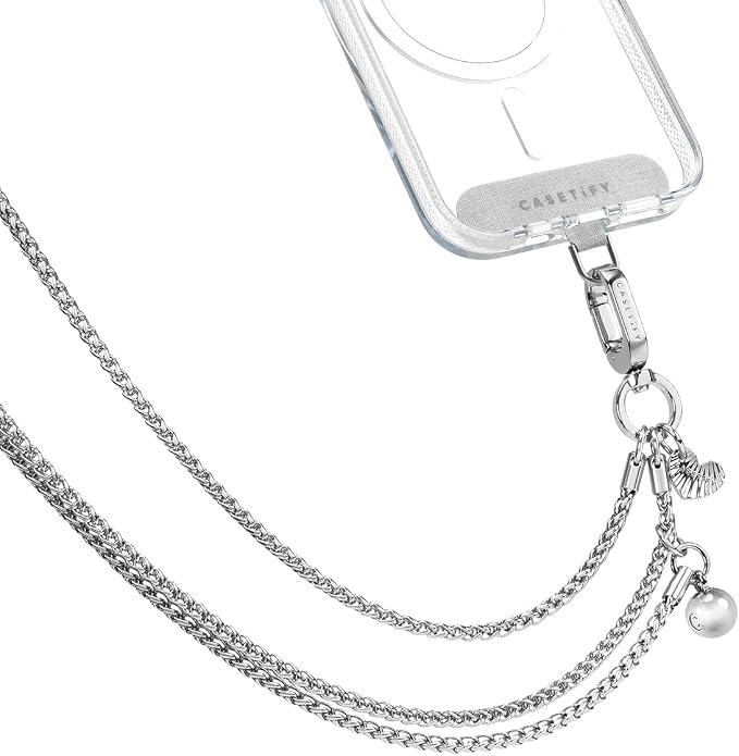 CASETiFY Metal Heart Crossbody Strap - Gold/Silver