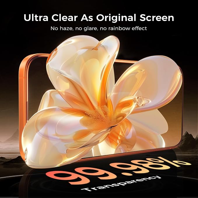 NeverBreak 9H+ Hardness for iPhone 17 Pro Screen Protector 12FT Military Grade Protection (Scratch, Shatter, Drop Resistance) Tempered Glass Full Edge Coverage 6.3" 2025, 2 Pack with De-Bubble Card
