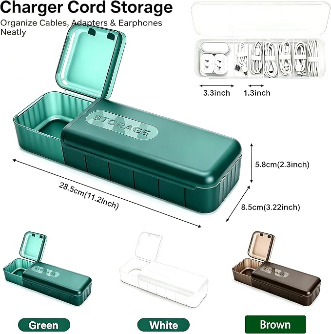 3 Pack Charger Cord Storage,Multipurpose Cable Organizer Bags, Fits Home Office Charger Organizers, Power Cord Organizer.