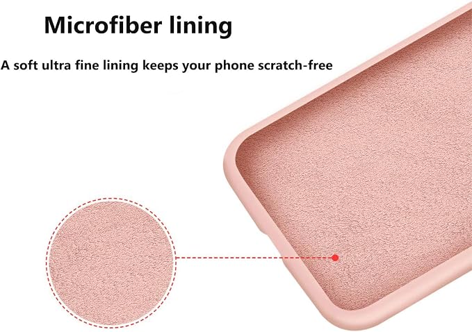 Ultra Slim Liquid Silicon Gel Case Compatible for iPhone 11 Pro 5.8 inch 2019 with Card Holder Sleeves Slot Anti-Scratch Shockproof Wallet Cover with Screen Protecto(Pink)