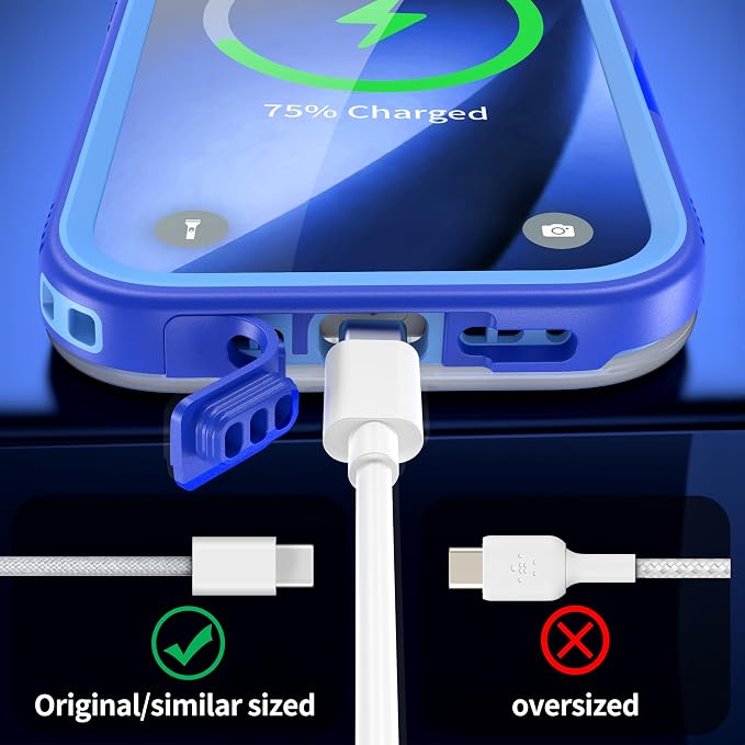 SPORTLINK for iPhone 17 Pro Max Case, IP68 Waterproof Military Protective Full Body Heavy Duty Shockproof 360 Sealed Dustproof with Camera Screen Protector Phone Cover for iPhone 17 Pro Max 6.9" Blue