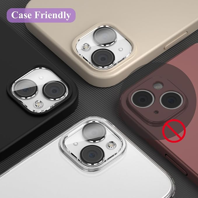 YWXTW [5 Pack Designed for iPhone 13 Camera Lens Protector, for iPhone 13 Mini Camera Lens Protector, Night Shooting Mode, Anti Scratch HD Clear 9H Hardness Tempered Glass