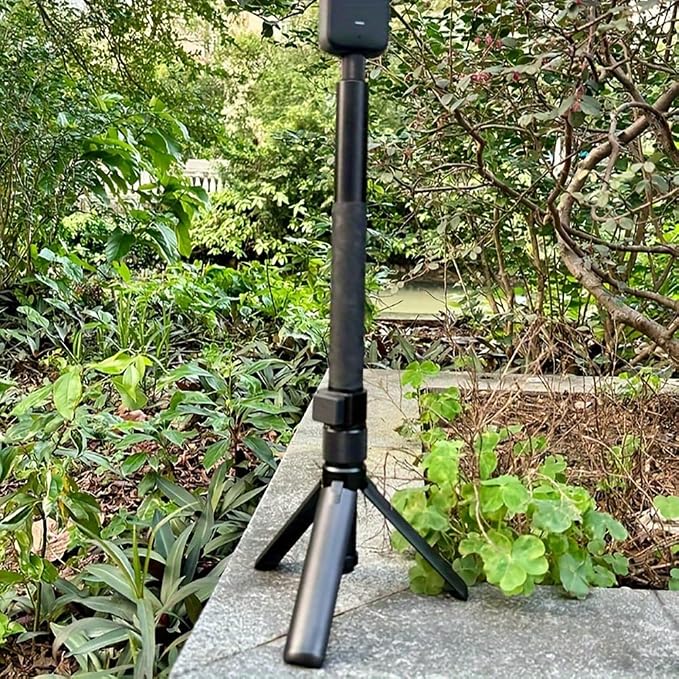 27in/70cm Invisible Selfie Stick for insta360 X5/X4/GO3/ONE X/DJI OSMO Aluminum Alloy Extension Rod Telescoping Pole Auto-Removed in 360° Shots