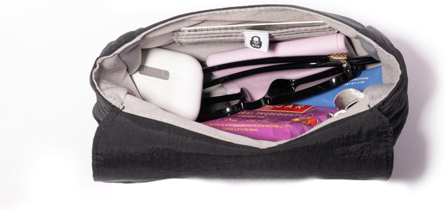 Baggallini Swift Flap Mini Crossbody - 6.3"x7" Lightweight Small Travel Purse with Crossbody Strap and RFID