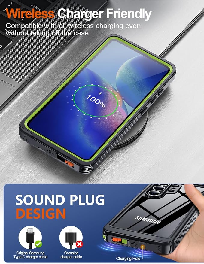 MOZOTER Designed for Samsung Galaxy S26 Ultra Case Waterproof, Military Shockproof Full Body Cover with Built-in Screen & Lens Protector, IP68 Underwater Protection for S26 Ultra 6.9" Green