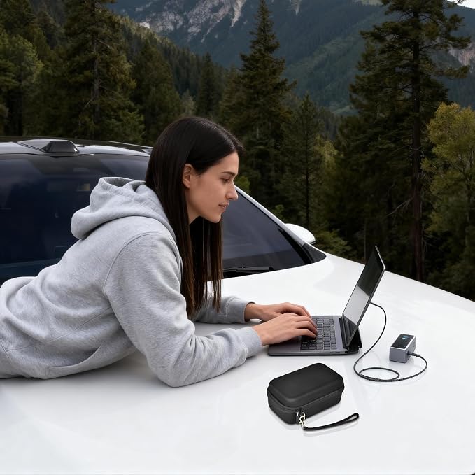 Power Bank Case Compatible with Anker Prime 26,250 Power Banks, Customized Storage Organizer for 26K,300W Power Bank and 100W Charging Base, Cable for Business Travel & Outdoor Use (Box Only)