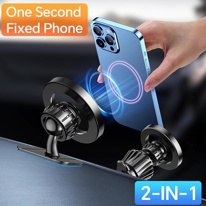 Kaistyle for Magsafe Car Mount【20 Strong Magnets】Magnetic Phone Holder for Car Phone Holder Mount Dash Mounted Holders Cell Phone Holders for Your Car Accessories for Women Men for iPhone 17 16 15 14