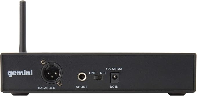 Gemini Sound UHF-6100HL Wireless Mic System – UHF Receiver with 256 Selectable Frequencies, Headset & Lavalier Mic, 240ft Range, LCD Display, Noise-Free Audio for Performers & Instructors
