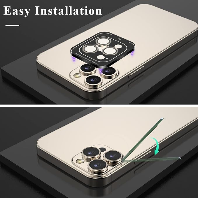 YWXTW Designed for iPhone 14 Pro Max Camera Lens Protector, for iPhone 14 Pro Camera Lens Protector, Individual Metal Anti Scratch HD Clear Case Friendly Tempered Glass Camera Cover, 1 Set
