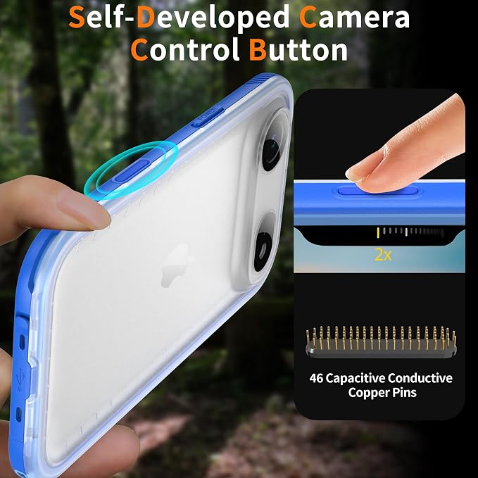 Cozycase TOP Waterproof Case for iPhone Air - Military Heavy Duty 360 Shockproof Full Body with Screen Camera Protector Double IP68 Water Dust Drop Proof Hard Rugged Tough Front Back Slim Cover