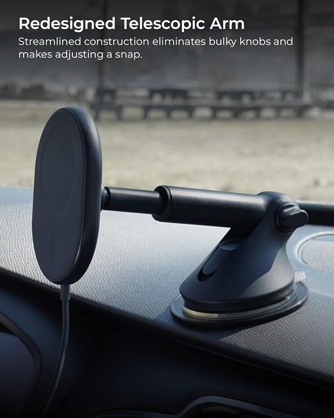 iOttie Velox Magnetic Wireless Car Mount for MagSafe iPhones - Charger Included. Compatible with iPhone 12 to 15 Series