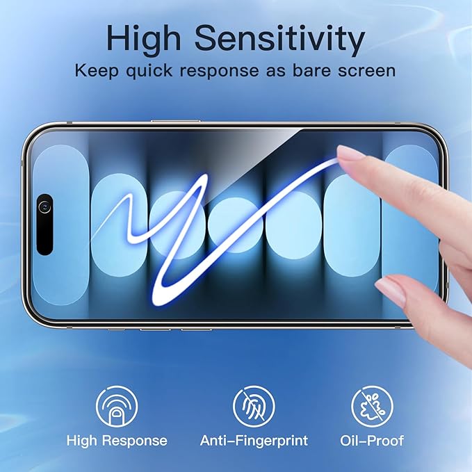 JETech Privacy Screen Protector for iPhone 15 Pro Max 6.7-Inch with Camera Lens Protector, Anti-Spy Tempered Glass Film, Easy Installation Tool, 2-Pack Each