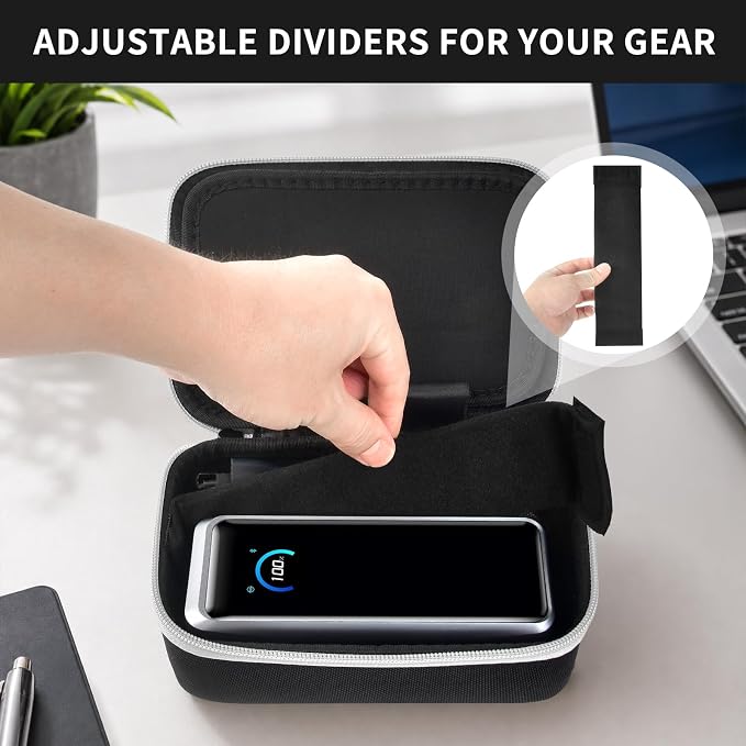 Case Compatible with Anker Prime Power Bank 26,250/25,000 Power Banks, Storage Organizer for Charging Base for Travel&Outdoor Use (Box Only) (for Power Bank & Base)