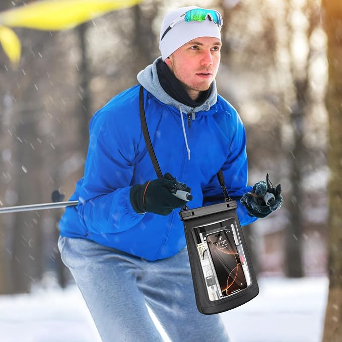Large Floating Waterproof Phone Pouch, Cell Phone Dry Bag for iPhone 14/13/12/11 Pro Max, Galaxy S22/S21 All Phones, Universal Float Water Proof Bag for Beach Water Park【Oversize】