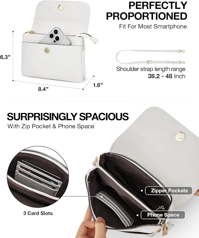 CHOLISS Small Crossbody Bags for Women, Vegan Leather Cell Phone Purse, Mini Travel Purse with Adjustable Strap Womens Gifts
