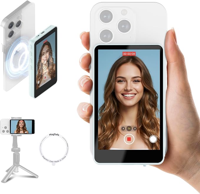 SYNCO XView AI vlog Selfie Monitor Screen iPhone for iPhone & Android(Blue)