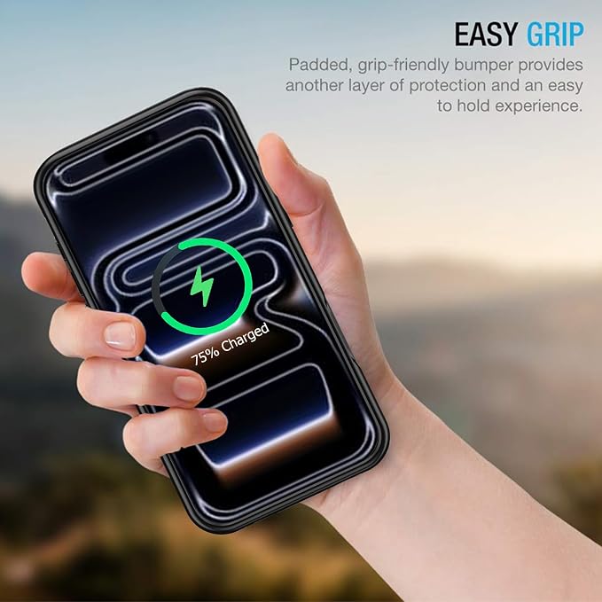 Battery Case for iPhone 17 Pro, Enhanced 10000mAh Portable Protective Wireless Charging Case Support Carplay Compatible with iPhone 17 Pro (6.3 inch) Rechargeable Extended Battery Charger Clip(Black)