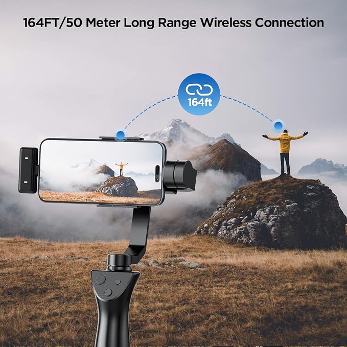 Smedz Wireless Microphone for iPhone Android,Mini Lavalier Microphone with AI Noise Reduction, 164FT Range&80H Charging Case Magnetic Mini Mic for for YouTube TikTok Vlog Podcast Live Streaming