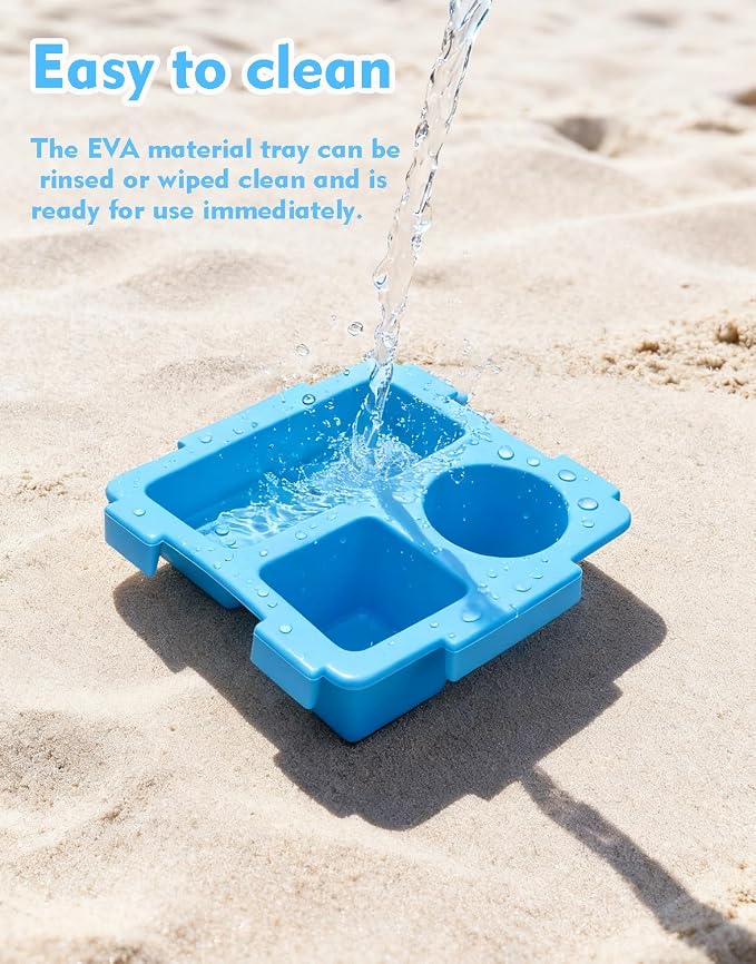 Top Cup Phone Holder Tray Storage Lid for Stanley Compatible with Bogg Bag XL Cover, Cup Organizer Holder Waterproof Silicone Multifunctional Storage Box for Outdoor Beath Camping Travel (Blue, L)