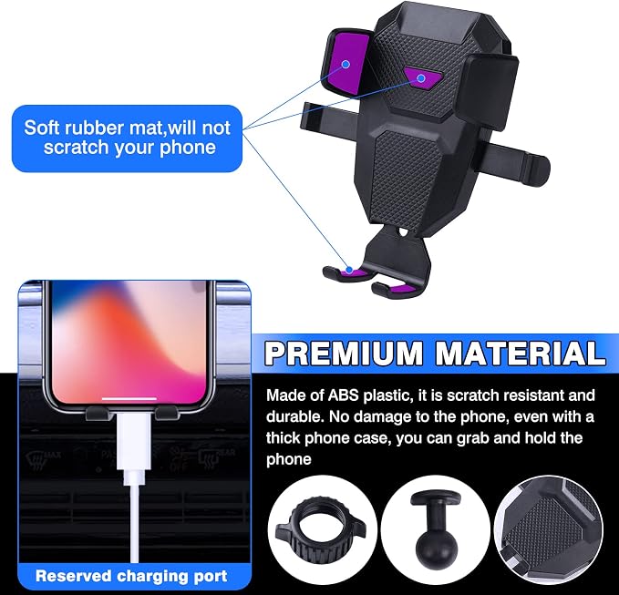Karltys Car Phone Holder Mount for Ford F150 2021 2022-2025 2026, Dash Air Vent Cell Phone Holder Mount for 2025 F-150, Hands Free Phone Cradle Stand for All iPhone Android Smartphones