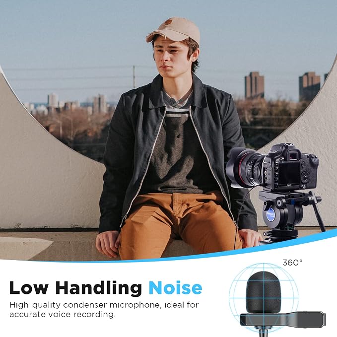 BOYA BY-M1S Professional Lavalier Lapel Microphone Omnidirectional Condenser Mic for iPhone Android Smartphone DSLR Camera, Camcorders, Audio Recorders, PC Laptop Recording
