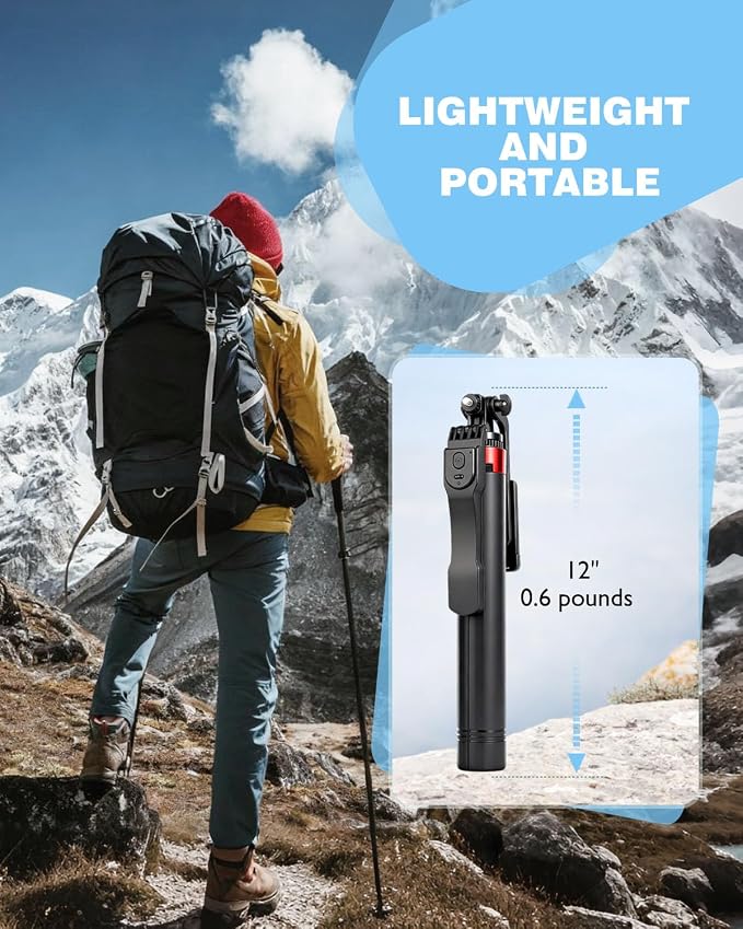 71" Phone Tripod Selfie Stick for iPhone/Android/Camera, Cell Phone Tripod Stand with Wireless Remote Control, Extendable Phone Mount 360° Rotation