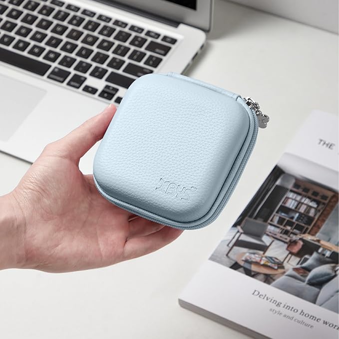 Charger Case for Macbook, Portable Tech Electronic Organizer Bag, Small Travel Storage Pouch for Laptop Accessories, MacBook Power Adapter, Charging Cords, USB Drives, Power Bank (Blue, M)