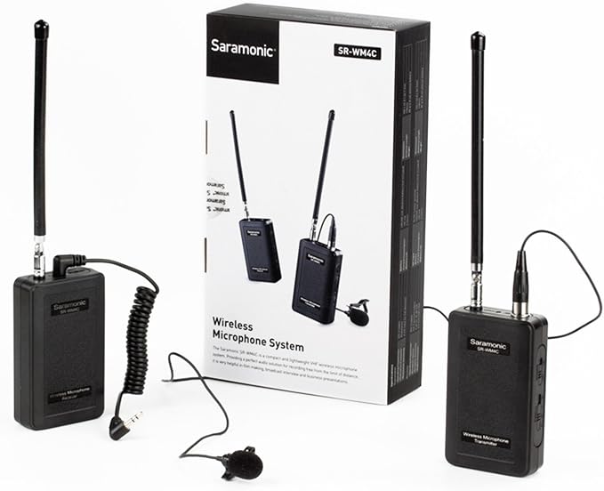 Saramonic SR-WM4C Wireless Lavalier Microphone System for Canon 6D 600D 5D2 5D3 Nikon D800 Sony DV DSLR Camcorders