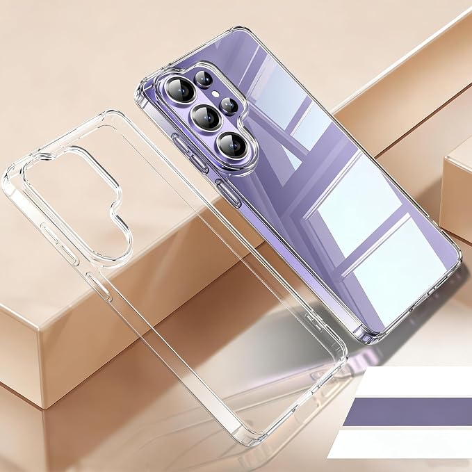 for Samsung Galaxy S26 Case: Clear Phone Case with Built-in Camera Lens Protector,Slim Anti-Yellowing, Rugged Shockproof Transparent Cover for Galaxy S 26,Crystal Clear