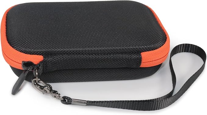 CaseSack Case for INIU Portable Charger 2-Ultra Slim (Black with Orange Zip)