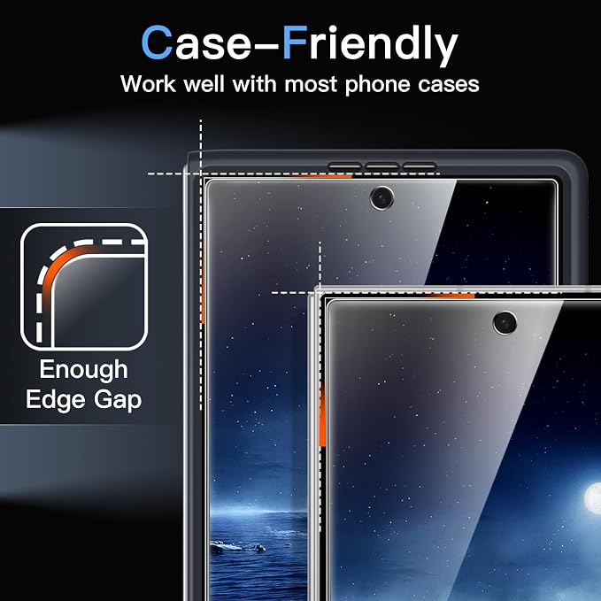 JETech Front Screen Protector for Samsung Galaxy Z Fold 7, 3-Pack | 9H Tempered Glass, HD Clear, Anti-Scratch Protection, Easy Installation Tool